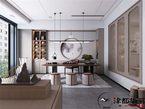 西吉悠然闲庭茶社设计方案鉴赏|西吉茶社设计装修公司推荐